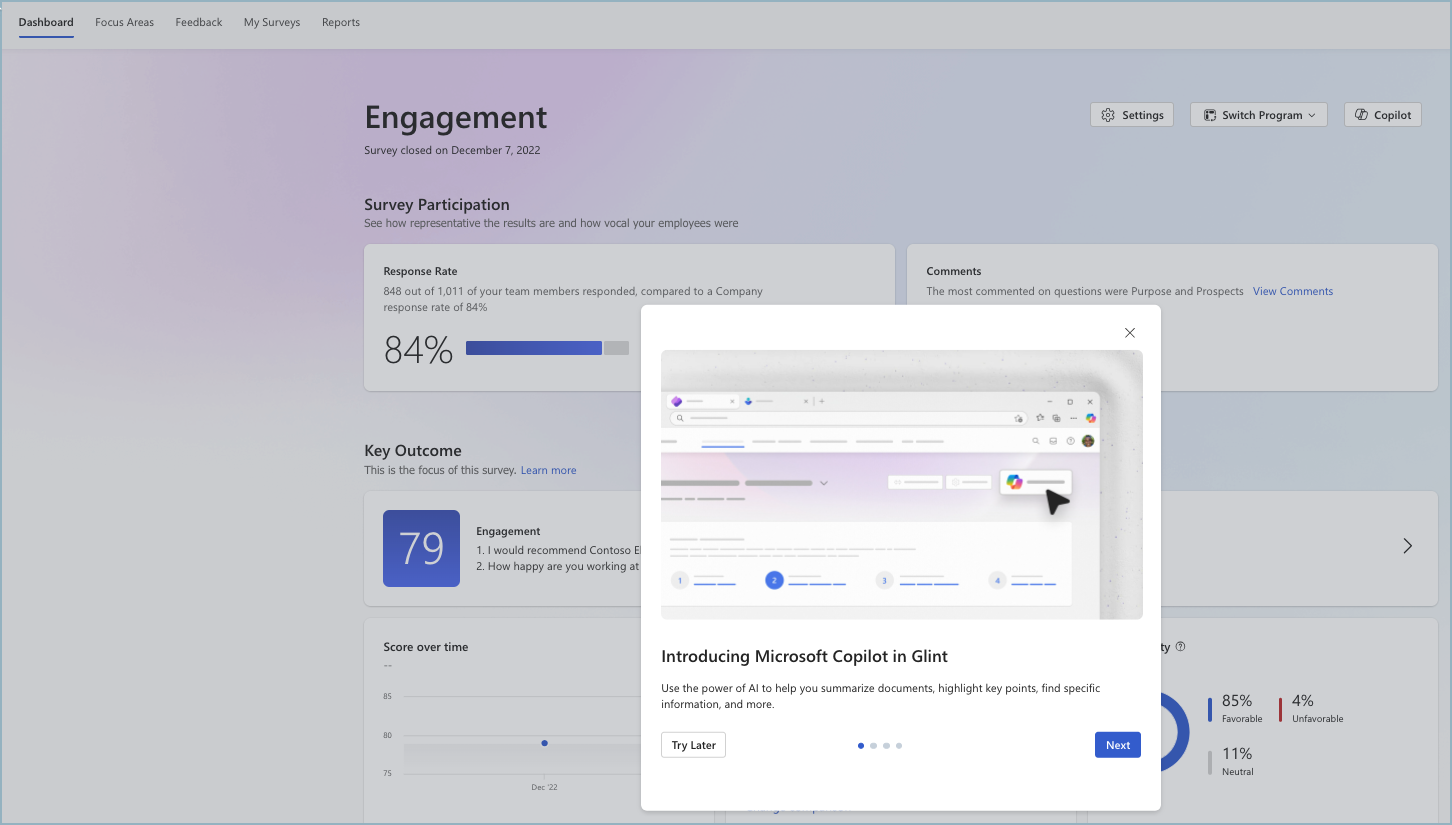 Viva Glint Copilot Integration